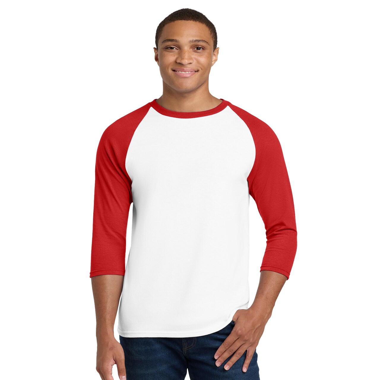 Gildan Heavy Cotton 3/4 Sleeve Raglan Tee – Soft, Durable Cotton for DIY Printing